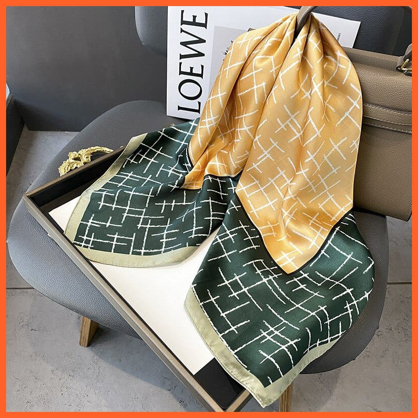 whatagift.com.au Women Scarf Silk Scarf Luxury Brand Designer Hair Scarf | Printed Head Scarf Hijab Shawl