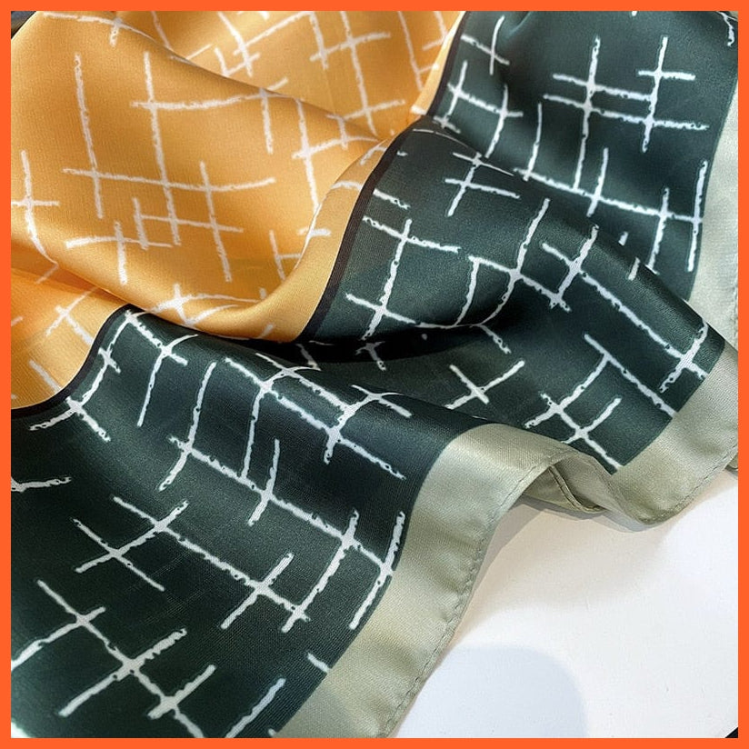 whatagift.com.au Women Scarf Silk Scarf Luxury Brand Designer Hair Scarf | Printed Head Scarf Hijab Shawl