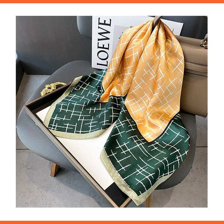 whatagift.com.au Women Scarf Silk Scarf Luxury Brand Designer Hair Scarf | Printed Head Scarf Hijab Shawl