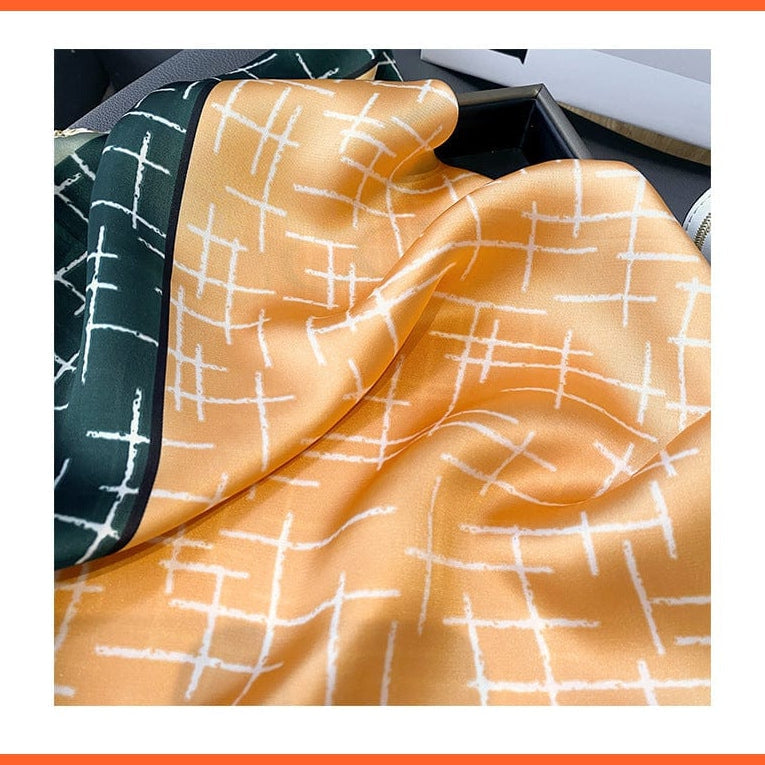 whatagift.com.au Women Scarf Silk Scarf Luxury Brand Designer Hair Scarf | Printed Head Scarf Hijab Shawl