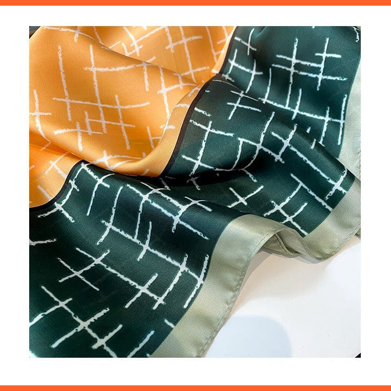 whatagift.com.au Women Scarf Silk Scarf Luxury Brand Designer Hair Scarf | Printed Head Scarf Hijab Shawl