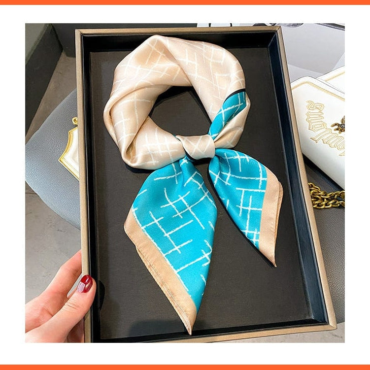 whatagift.com.au Women Scarf Silk Scarf Luxury Brand Designer Hair Scarf | Printed Head Scarf Hijab Shawl