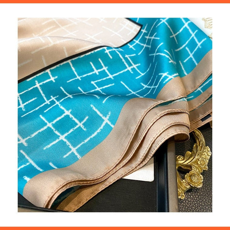 whatagift.com.au Women Scarf Silk Scarf Luxury Brand Designer Hair Scarf | Printed Head Scarf Hijab Shawl