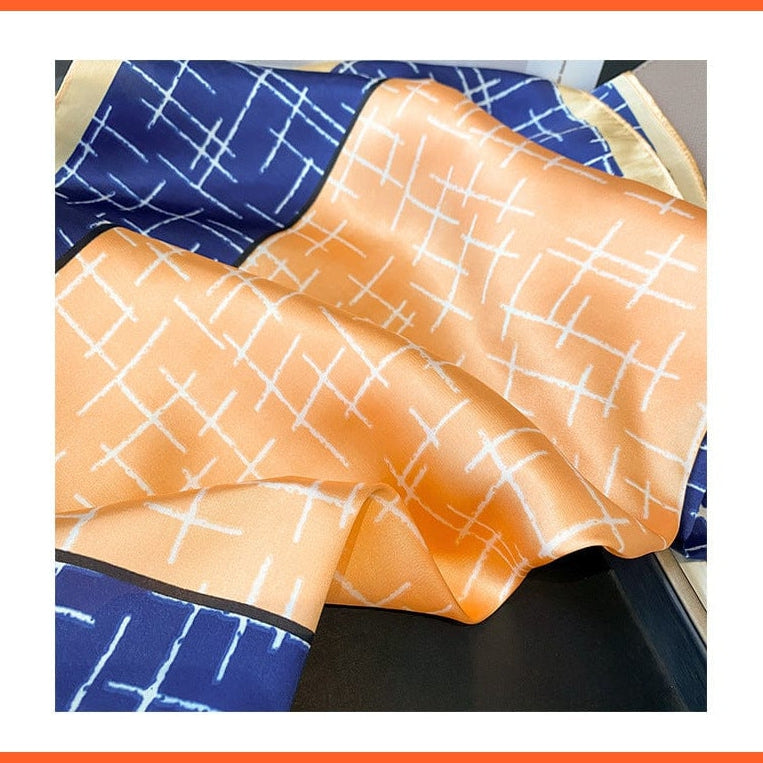 whatagift.com.au Women Scarf Silk Scarf Luxury Brand Designer Hair Scarf | Printed Head Scarf Hijab Shawl