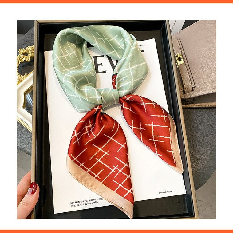whatagift.com.au Women Scarf Silk Scarf Luxury Brand Designer Hair Scarf | Printed Head Scarf Hijab Shawl