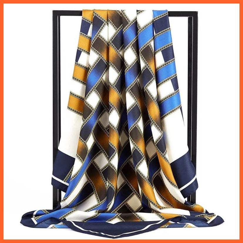 whatagift.com.au Women Scarf Silk Scarf Women Print Hair Neck Square Shawl Bandanna Hijab Handkerchief