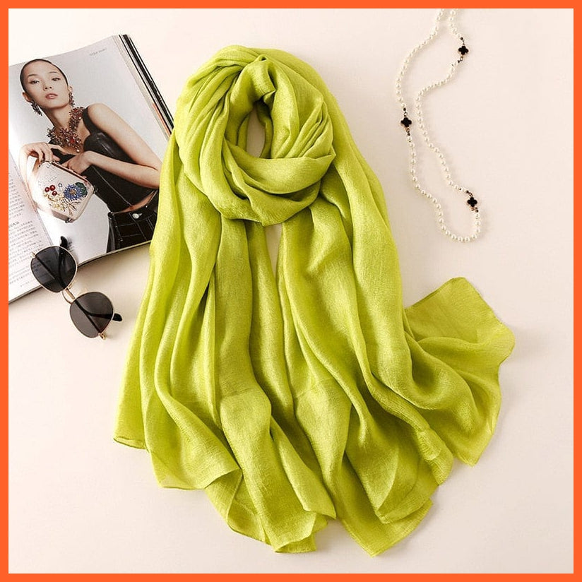 whatagift.com.au Women Scarf Silk Scarves Women Luxury Hijab Scarf | Femme Shawls Wraps Silk Bandana