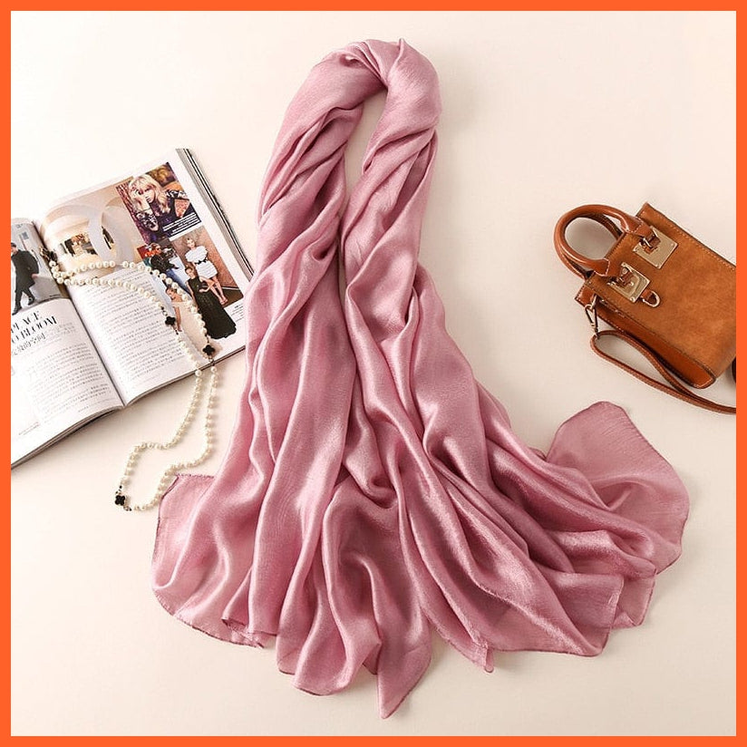 whatagift.com.au Women Scarf Silk Scarves Women Luxury Hijab Scarf | Femme Shawls Wraps Silk Bandana