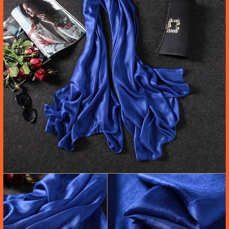 whatagift.com.au Women Scarf Silk Scarves Women Luxury Hijab Scarf | Femme Shawls Wraps Silk Bandana