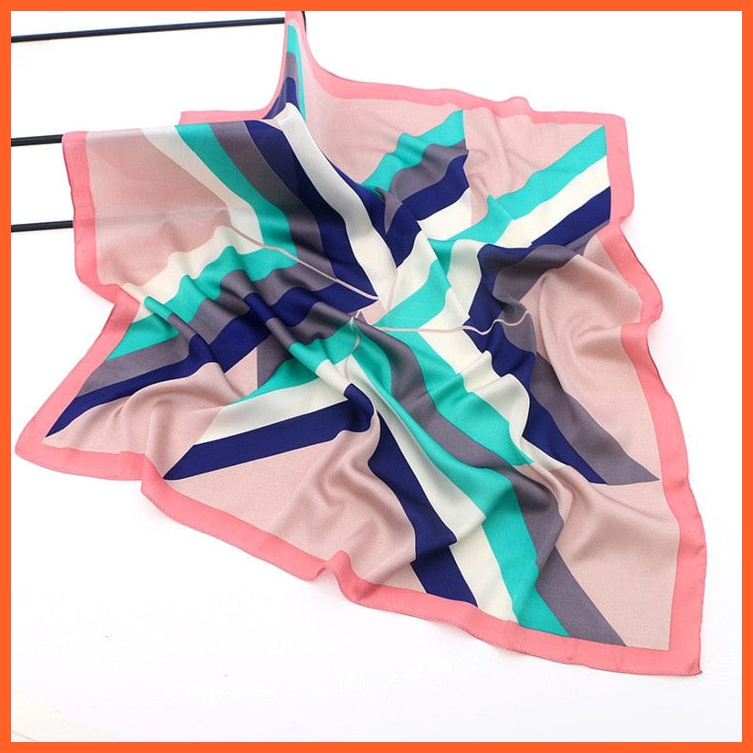 whatagift.com.au Women Scarf SJ26 Green / 70X70cm Handkerchief Satin Scarf | Women Summer Luxury Leopard Hair Shawl Silk Hijab