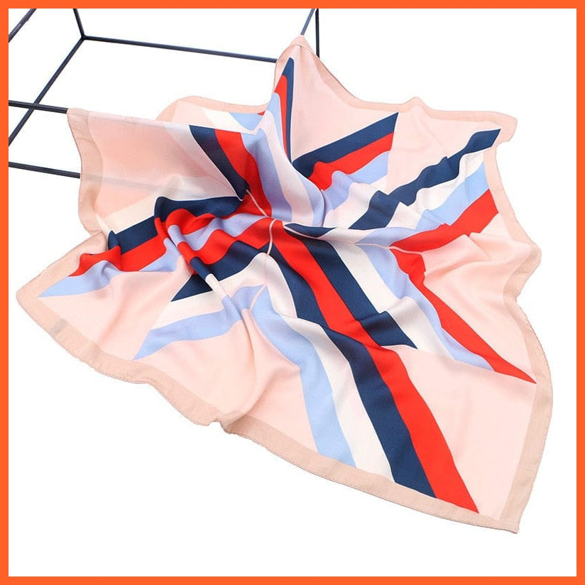 whatagift.com.au Women Scarf SJ26 Orange / 70X70cm Handkerchief Satin Scarf | Women Summer Luxury Leopard Hair Shawl Silk Hijab