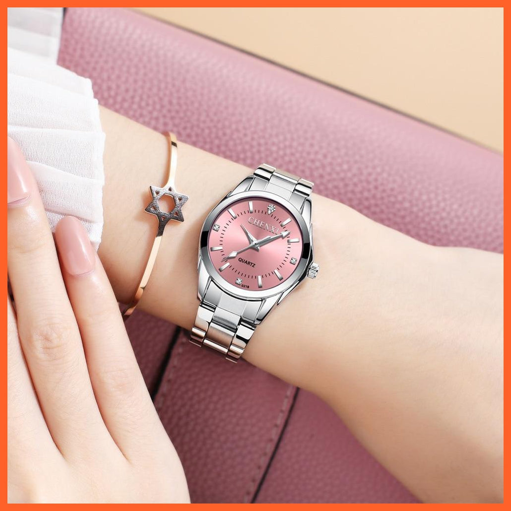 6 Fashion Colors Luxury Women'S Casual Watches | Luxury Waterproof Watch Women Rhinestone Wristwatches | whatagift.com.au.