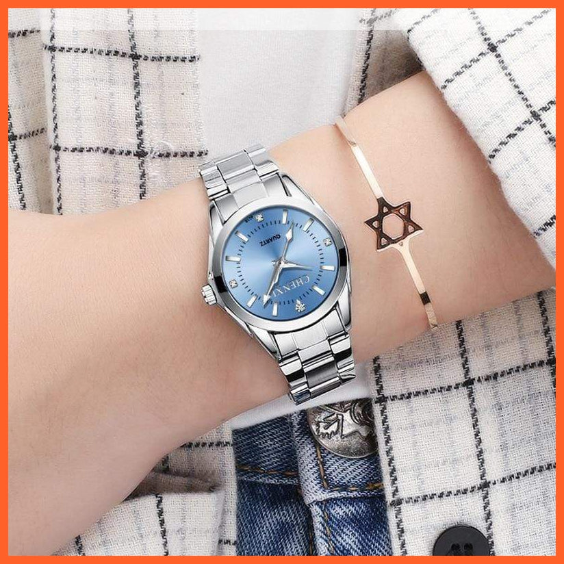 6 Fashion Colors Luxury Women'S Casual Watches | Luxury Waterproof Watch Women Rhinestone Wristwatches | whatagift.com.au.