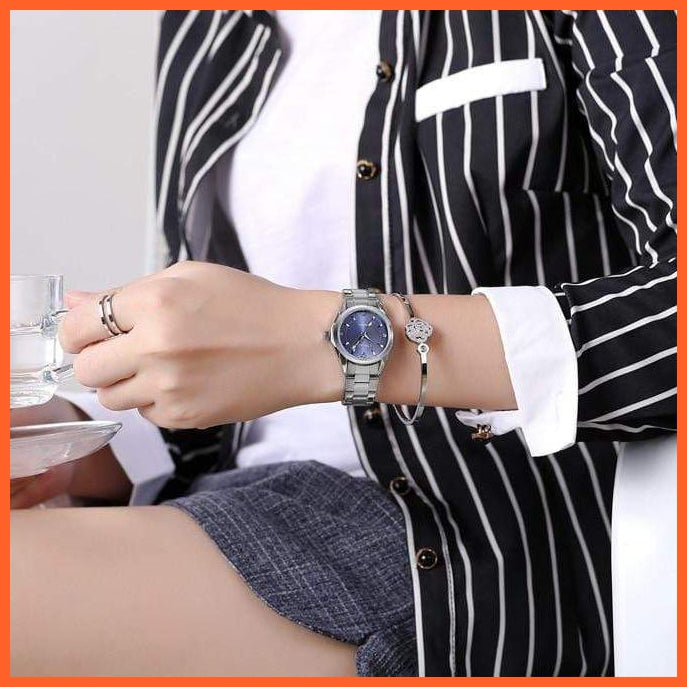6 Fashion Colors Luxury Women'S Casual Watches | Luxury Waterproof Watch Women Rhinestone Wristwatches | whatagift.com.au.