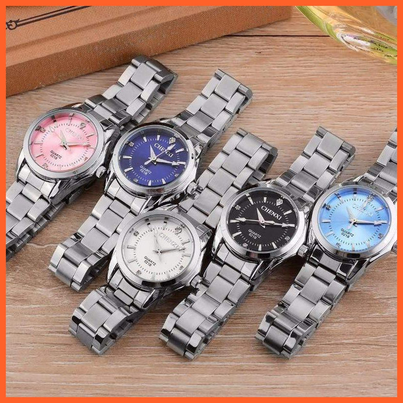 6 Fashion Colors Luxury Women'S Casual Watches | Luxury Waterproof Watch Women Rhinestone Wristwatches | whatagift.com.au.