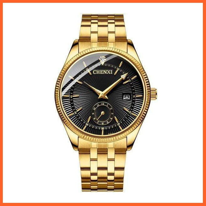 Branded Luxury Gold Wrist Watch Men Women Quartz Wristwatch For Couples | Casual Fashion Stainless Steel Watches | whatagift.com.au.