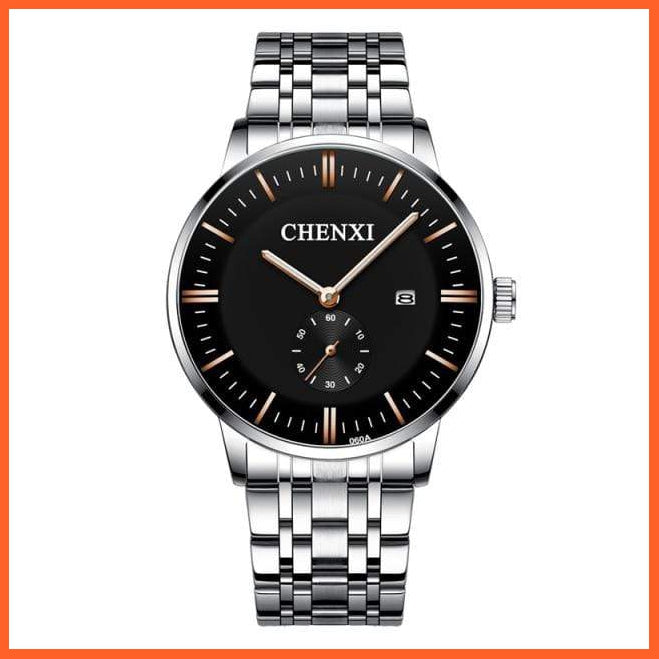 Luxury Stainless Steel Couple'S Wristwatches |  Fashion Watches Men Women Quartz Watch | Silver Stainless Steel Waterproof  Watches | whatagift.com.au.