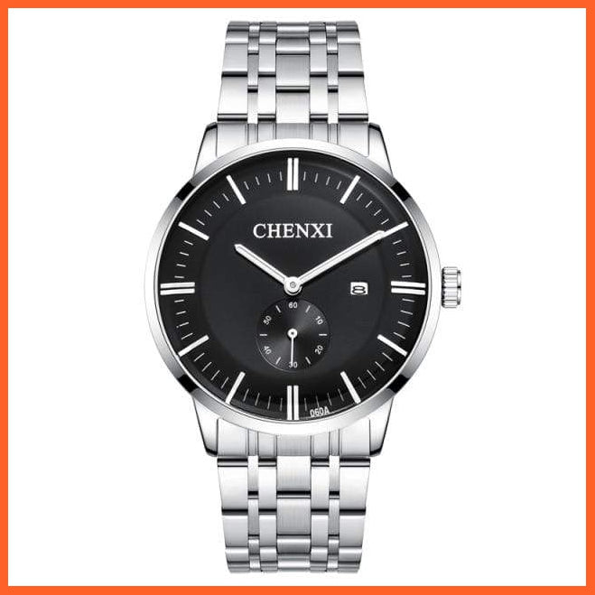 Luxury Stainless Steel Couple'S Wristwatches |  Fashion Watches Men Women Quartz Watch | Silver Stainless Steel Waterproof  Watches | whatagift.com.au.