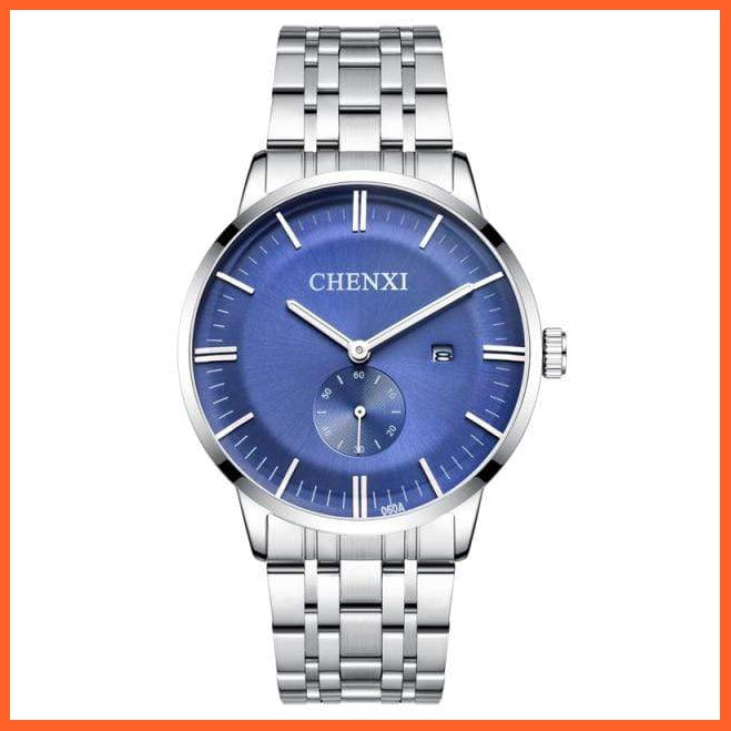 Luxury Stainless Steel Couple'S Wristwatches |  Fashion Watches Men Women Quartz Watch | Silver Stainless Steel Waterproof  Watches | whatagift.com.au.