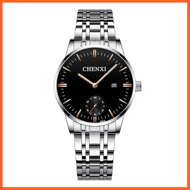 Luxury Stainless Steel Couple'S Wristwatches |  Fashion Watches Men Women Quartz Watch | Silver Stainless Steel Waterproof  Watches | whatagift.com.au.