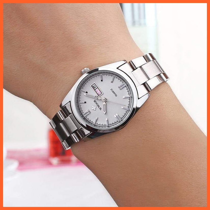Fashion Ladies Watches Waterproof Quartz Silver Women Automatic Wrist Watch | whatagift.com.au.