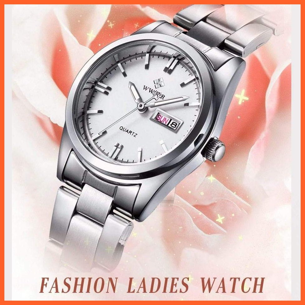 Fashion Ladies Watches Waterproof Quartz Silver Women Automatic Wrist Watch | whatagift.com.au.