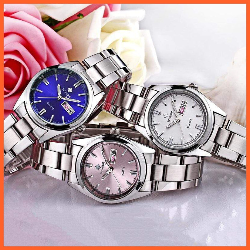 Fashion Ladies Watches Waterproof Quartz Silver Women Automatic Wrist Watch | whatagift.com.au.