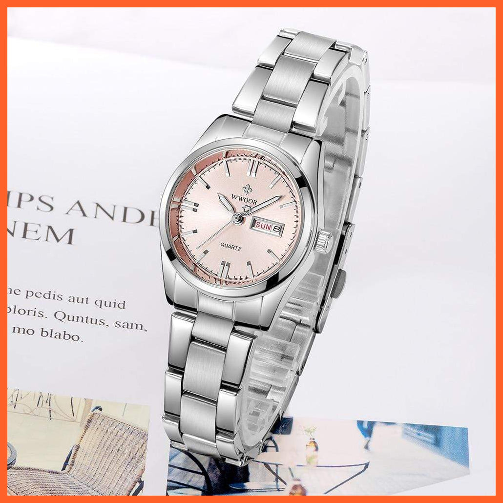 Fashion Ladies Watches Waterproof Quartz Silver Women Automatic Wrist Watch | whatagift.com.au.