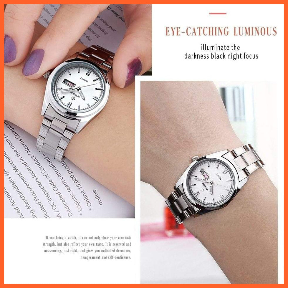 Fashion Ladies Watches Waterproof Quartz Silver Women Automatic Wrist Watch | whatagift.com.au.