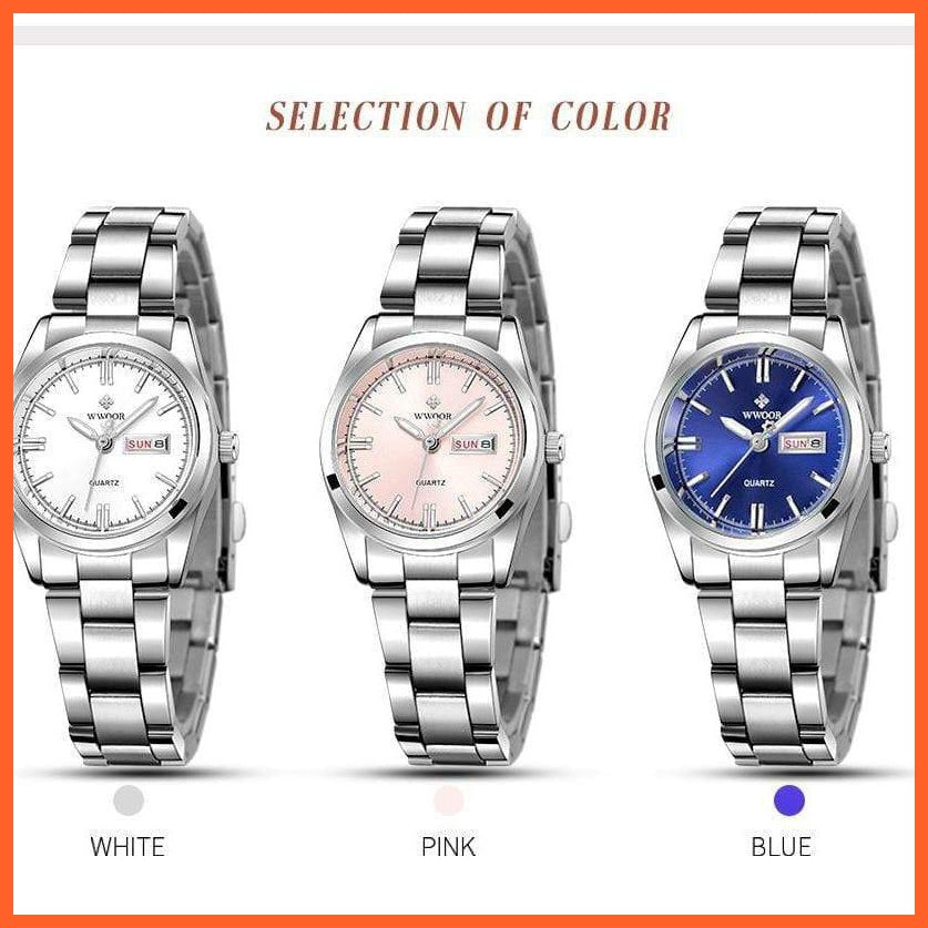 Fashion Ladies Watches Waterproof Quartz Silver Women Automatic Wrist Watch | whatagift.com.au.