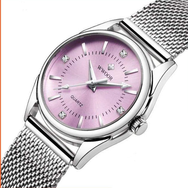 Luxury Brand Dress Gold Watch Ladies Elegant Diamond Small Quartz Wrist Watches For Women Steel Mesh Wrist Watch | whatagift.com.au.