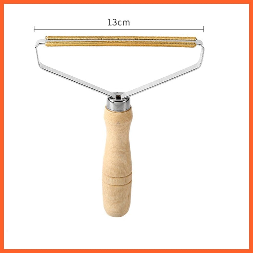 whatagift.com.au Wood Handle Portable Pet Hair Remover Brush | Lint Remover Brush | Fuzz Fabric Shaver