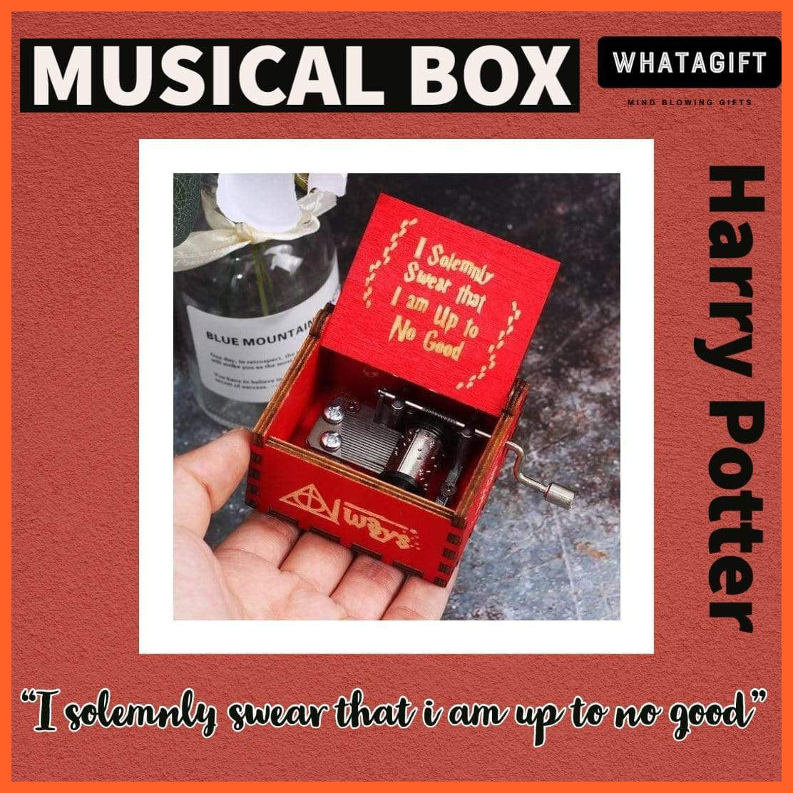 Wooden Classical Music Box Tune I Solemnly Swear Harry Potter | whatagift.com.au.