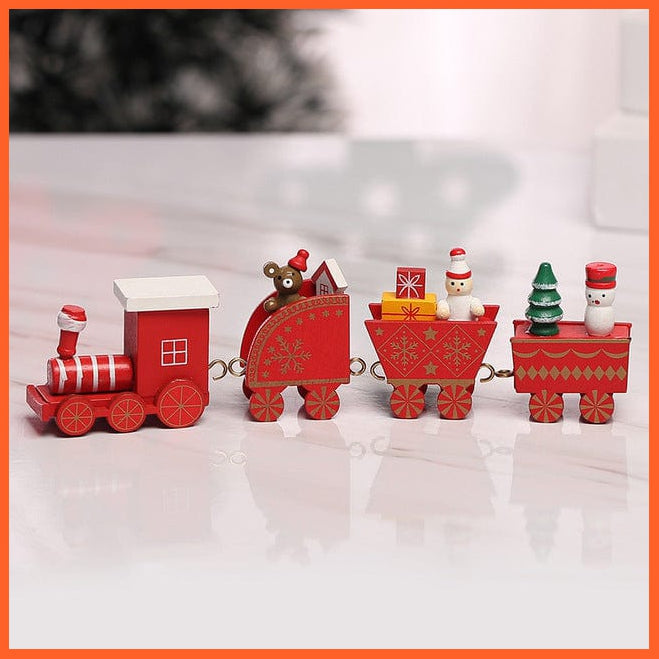 whatagift.com.au Wooden train 01 Wooden Train Christmas Decoration for Home