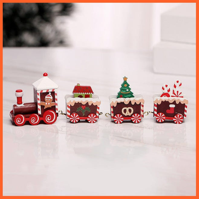 whatagift.com.au Wooden train 05 Wooden Train Christmas Decoration for Home