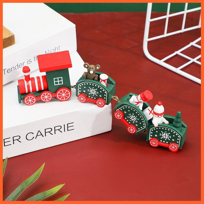 whatagift.com.au Wooden train 10 Wooden Train Christmas Decoration for Home