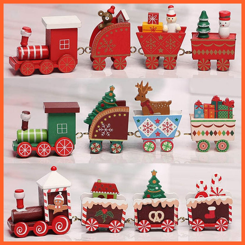 whatagift.com.au Wooden Train Christmas Decoration for Home