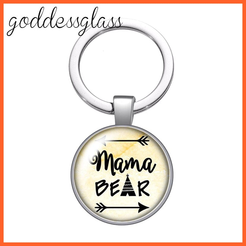 whatagift.com.au YA0800-04 Mum Glass Cabochon Keychain For Mother's day Gift