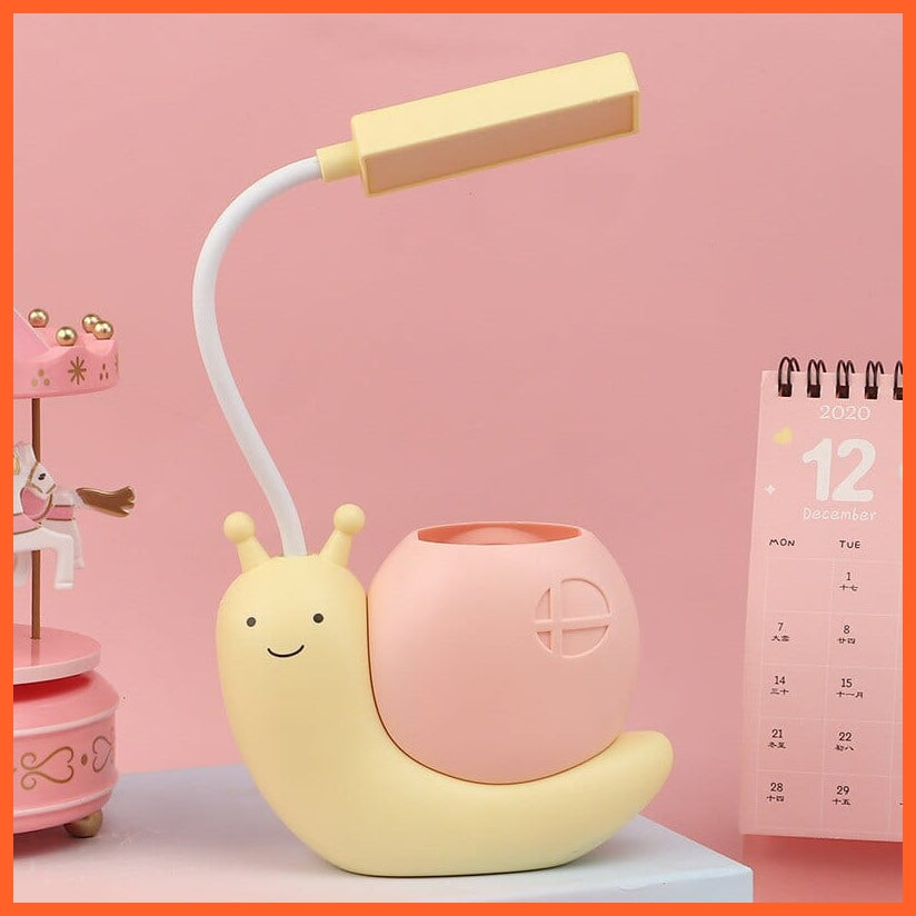 whatagift.com.au YELLOW / USB Rechargeable Rechargeable Bedroom Cute Desk Lamp and Pen Holder | Night Lamp For Home Decor
