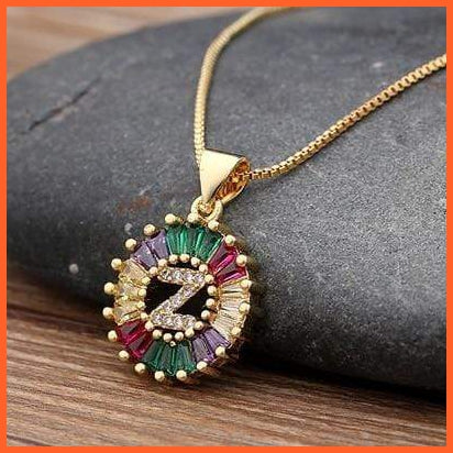 Multi Color Gold Plated Pendant & Necklace | whatagift.com.au.