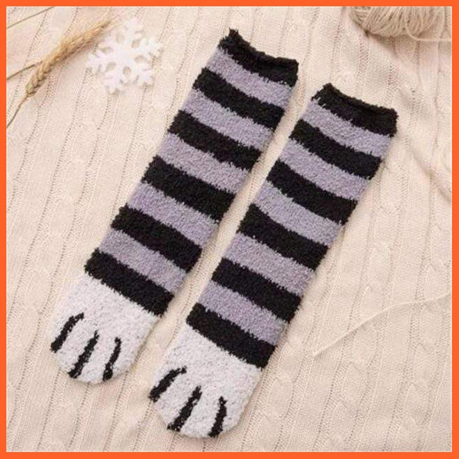 Cat Design Socks - Warm Pair Of Fleece Socks | whatagift.com.au.