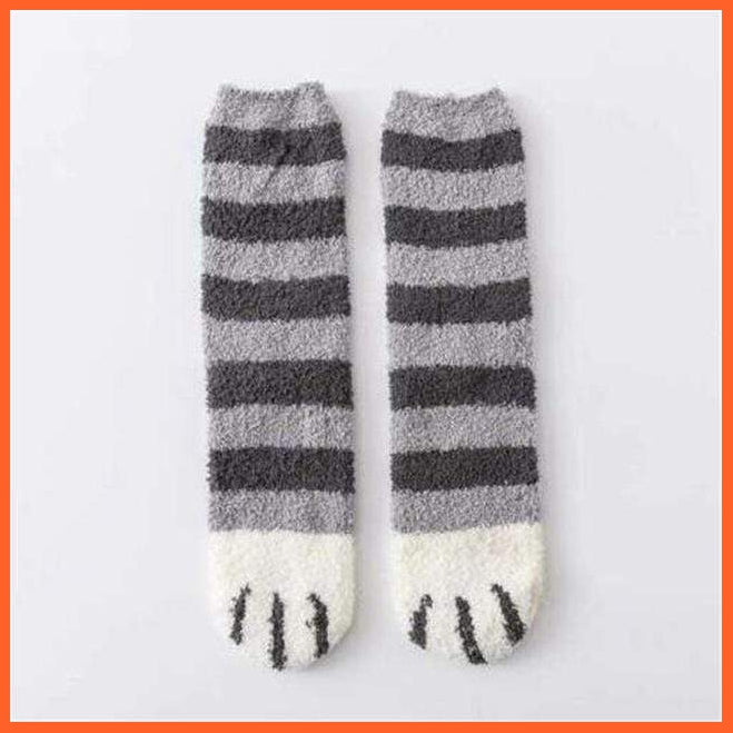 Cat Design Socks - Warm Pair Of Fleece Socks | whatagift.com.au.