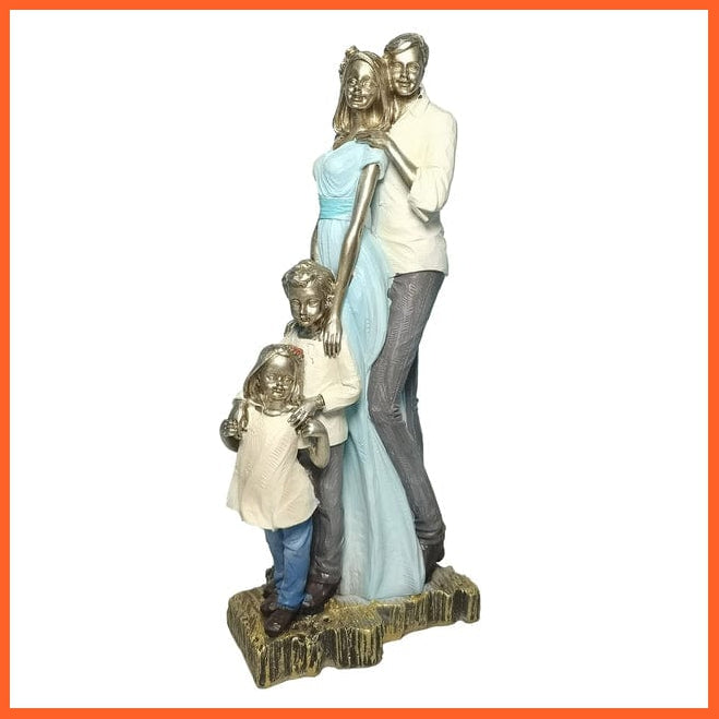 whatagift.com.au ZT-0015 / M / France Family Statues Resin Crafts | Home Decoration Sculptures Figures